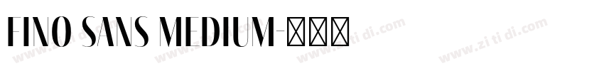 Fino Sans Medium字体转换